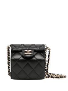 CHANEL Pre-Owned boîte à bijoux Mini Flap à design accordéon - Noir