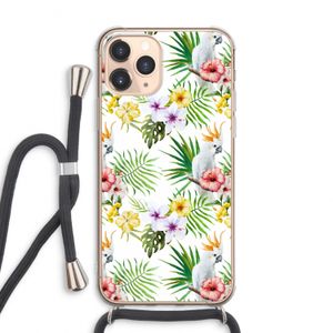 Gele kuif: iPhone 11 Pro Max Transparant Hoesje met koord