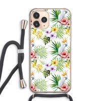Gele kuif: iPhone 11 Pro Max Transparant Hoesje met koord