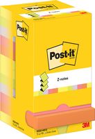 Post-it Z-notes, 100 vel, ft 76 x 76 mm, pak van 12 blokken, assorti neonkleuren - thumbnail