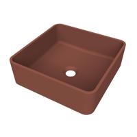 Arcqua Case Opbouw Waskom Vierkant 37x37 Mat Terracotta Arcqua Case Opbouw Waskom Vierkant 37x37 Mat Terracotta
