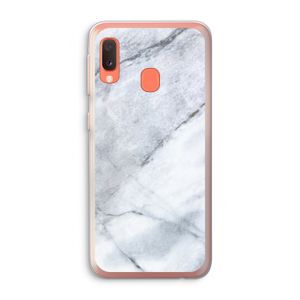 Witte marmer: Samsung Galaxy A20e Transparant Hoesje