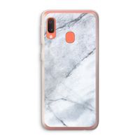Witte marmer: Samsung Galaxy A20e Transparant Hoesje