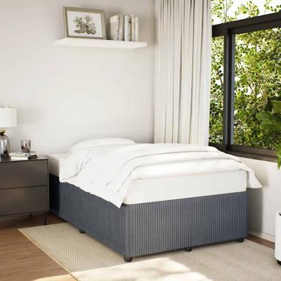 Bedframe zonder matras 120x190 cm fluweel donkergrijs