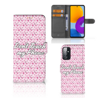 Samsung Galaxy M52 Portemonnee Hoesje Flowers Pink DTMP - thumbnail