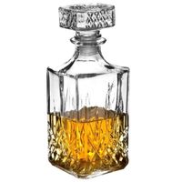 Glazen decoratie fles/karaf 800 ml/9 x 23,5 cm voor water of likeuren   -