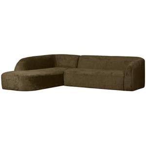 BePureHome Sloping Hoekbank Links - Velvet - Bonsai - 77x274x225|87