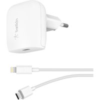 BOOST CHARGE USB-C-wandlader van 18W + USB-C/Lightning-kabel Oplader