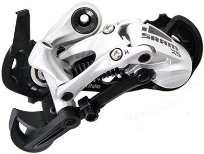 SRAM rear derail. "x5" 9-sp med.cage sil.
