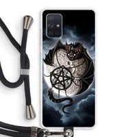 Volle maan: Samsung Galaxy A71 Transparant Hoesje met koord