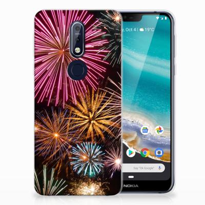 Nokia 7.1 | Sillicone Back Cover | Vuurwerk