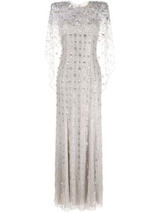 Jenny Packham robe longue Nettie en tulle - Gris