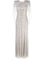 Jenny Packham Nettie sequin-embellished tulle gown - Gris