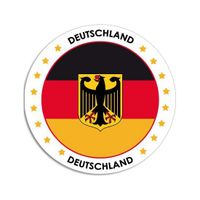 10x Duitsland sticker rond 14,8 cm landen decoratie