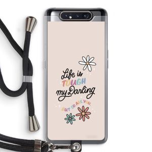 Tough Life: Samsung Galaxy A80 Transparant Hoesje met koord
