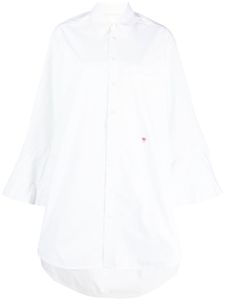 Palm Angels robe-chemise à manches évasées - Blanc