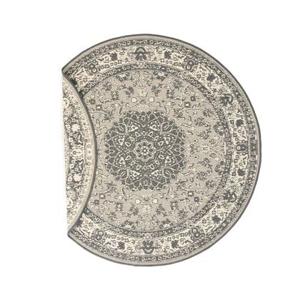 Tapeso Rond Vintage buitenkleed - Flip Agnes grijs - 160 cm rond
