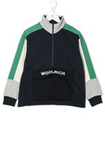 Woolrich Kids sweat à logo brodé - Bleu - thumbnail