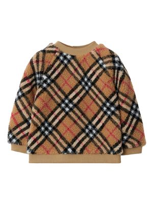 Burberry Kids pull à motif Vintage Check - Tons neutres