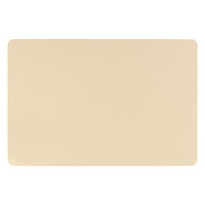 Rechthoekige placemat PU-leer/ leer look beige 45 x 30 cm