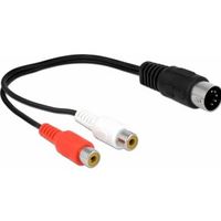 Delock 85835 DIN Kabel diodestekker 5 polig naar 2 x RCA female 20cm