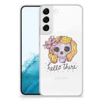 Silicone Back Case Samsung Galaxy S22 Plus Boho Skull