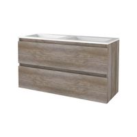 Badmeubelset Aquasplash Salt 120x46 cm Greeploos 2 Lades Met Wastafel 2 Kraangaten Scotch Oak Aquasplash