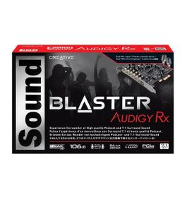 Sound Blaster SoundBlaster Audigy RX 7.1 Interne geluidskaart PCIe x1 Digitale uitgang, Externe koptelefoonaansluitingen