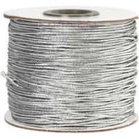 Creativ Company Elastisch koord, dikte 1 mm, zilver, 100 m/ 1 rol