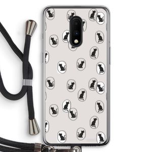 Miauw: OnePlus 7 Transparant Hoesje met koord