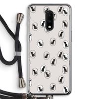 Miauw: OnePlus 7 Transparant Hoesje met koord