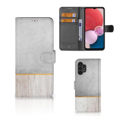 Samsung Galaxy A13 (4G) | Book Style Case | Wood Concrete