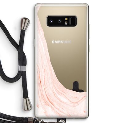 Peach bath: Samsung Galaxy Note 8 Transparant Hoesje met koord