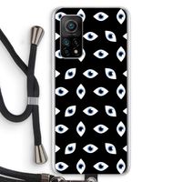 Eyes pattern: Xiaomi Mi 10T 5G Transparant Hoesje met koord