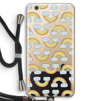 Regenboog: Huawei Ascend P8 Lite (2017) Transparant Hoesje met koord