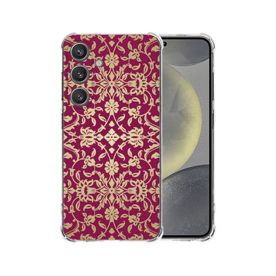 Samsung Galaxy S25 Plus Hoesje - Barok Pink TPU Antishock Samsung Galaxy S25 Plus Hoesje - Barok Pink TPU Antishock