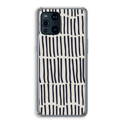 Moroccan stripes: Oppo Find X3 Pro Transparant Hoesje