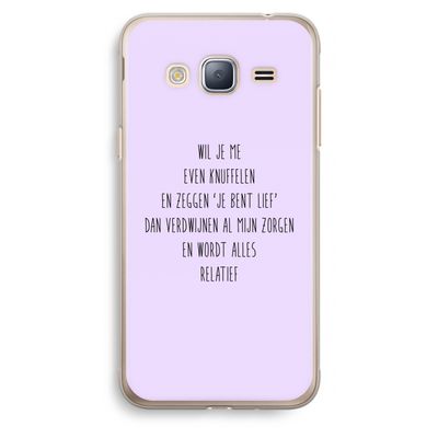 Relatief: Samsung Galaxy J3 (2016) Transparant Hoesje