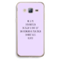 Relatief: Samsung Galaxy J3 (2016) Transparant Hoesje