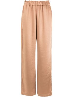 Olympiah pantalon de jogging à taille élastiquée - Marron