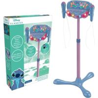 Stitch-microfoon op verstelbare verlichte standaard met luidspreker, 2 microfoons en vocale effecten, Bluetooth-luidspreker Stitch-microfoon op verstelbare verlichte standaard met luidspreker, 2 microfoons en vocale effecten, Bluetooth-luidspreker