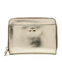 dR Amsterdam Mint Zip Around Portemonnee RFID Metallic Licht Goud