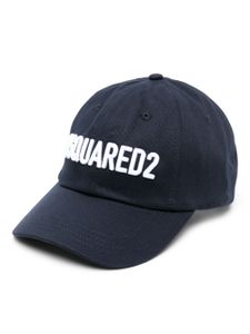 DSQUARED2 logo-embroidered cotton cap - Bleu