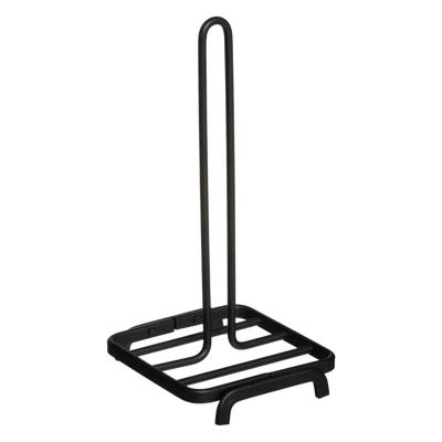 5Five Keukenrolhouder - zwart - aluminium - 16,5 x 15 x 32 cm - keukenpapier houder