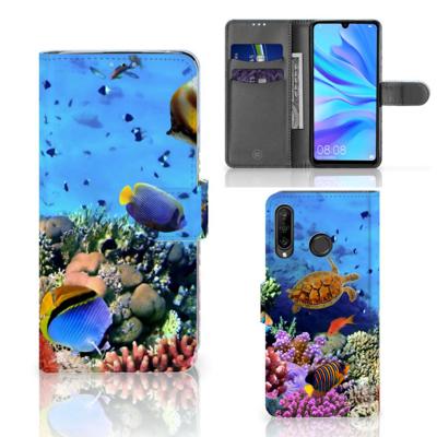 Huawei P30 Lite (2020) | Telefoonhoesje | Met pasjeshouder | Vissen
