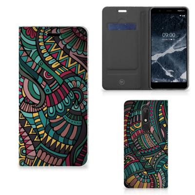 Nokia 5.1 (2018) | Hoesje met Magneet | Aztec