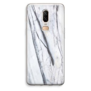Gestreepte marmer: OnePlus 6 Transparant Hoesje