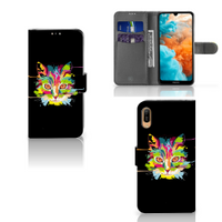 Huawei Y6 (2019) Leuk Hoesje Cat Color