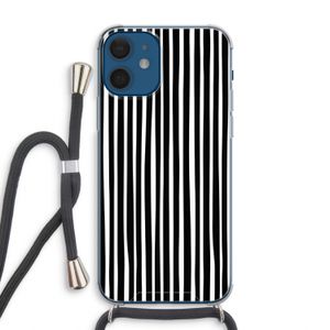 Stripes: iPhone 12 Transparant Hoesje met koord