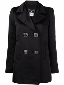 CHANEL Pre-Owned blazer croisé en soie (2010) - Noir